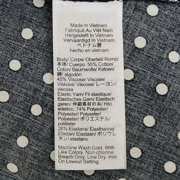 Madewell Ruffled Scoopneck Mini Dress in Dot Size 4 Linear Dots Jet Black NWT - Picture 6 of 6